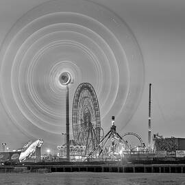 Casino Pier Seaside Heights NJ  BW by Susan Candelario