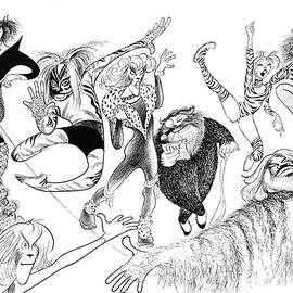 Cats by Al Hirschfeld