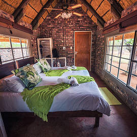 Chalet interior of the Kaoko Bush Lodge near Etosha National Park, Namibia by Miroslav Liska