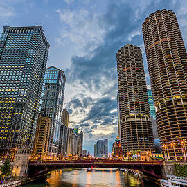 Chicago River Sunset by Carl Larson Photography