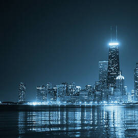 Chicago Skyline By Night by Kubrak78