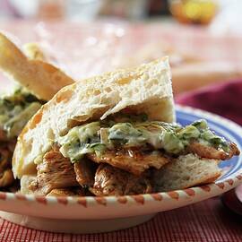 Chicken With A Herb Sauce In Flatbread by Kirchherr, Jo