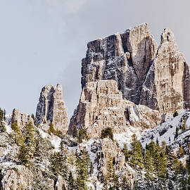 Cinque Torri, Dolomites, Veneto, Italy by Peter Von Felbert