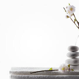 Clean White Spa Background by Nightanddayimages