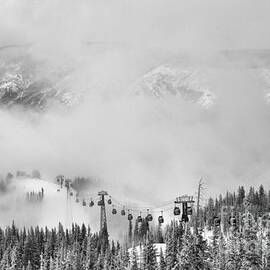 Climbing Through The Storm Black And White by Adam Jewell