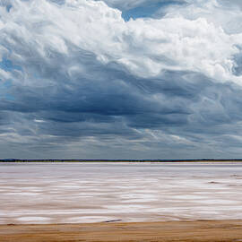 Clouds Loom Over the Oklahoma Salt Plains by Debra Martz