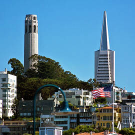 Coit Tower & Transamerica Pyramid by Laura Zeid