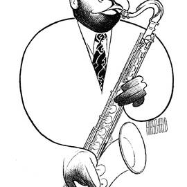 Coleman Hawkins by Al Hirschfeld