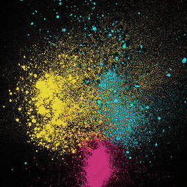 Color Dust Magenta Yellow And Cyan by Edgardo Contreras