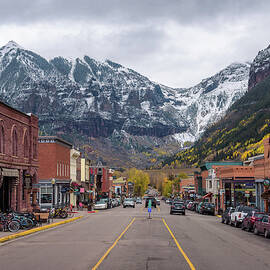 Colorado Avenue in Telluride facing the San Joan Mountains by Miroslav Liska