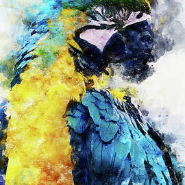 Colorful Parrot - 11 by AM FineArtPrints