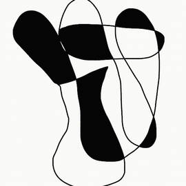 Connections 1- Minimalist Art by Linda Woods by Linda Woods