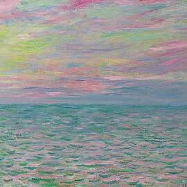 Coucher De Soleil A Pourville, Pleine Mer by Claude Monet