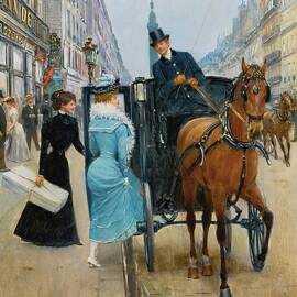 Courses Rue De La Paix by Jean Beraud