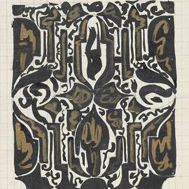 Decoratief Ontwerp En Schets Van Het Front Timpaan Van Het by Carel Adolph Lion Cachet