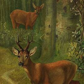 Deer At The Edge Of The Forest by Rosa Bonheur