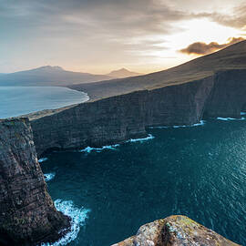 Denmark, Faeroe Islands, Vagar, Leitisvatn Or Sorvagsvatn Lake by Sebastian Wasek