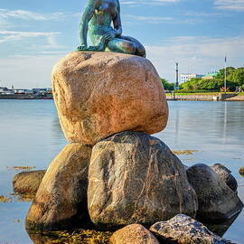 Denmark, Zealand, Copenhagen, Little Mermaid, Scandinavia, Baltic Sea, The Sound, Oresund, Little Mermaid At Langeliniepark On The Port Canal by Reinhard Schmid