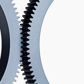 Detail Of Two Cogs by Caspar Benson