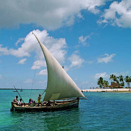 Dhow Sailboat by Aldo Pavan