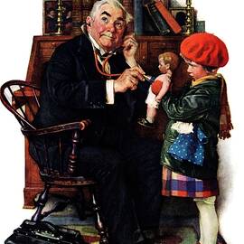 Doctor And The Doll by Norman Rockwell