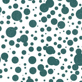Dots Pattern 1 - White, Blue - Ceramic Tile Pattern - Surface Pattern Design - Mediterranean Pattern by Studio Grafiikka