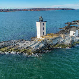 Dutch Island Lighthouse  by Veterans Aerial Media LLC