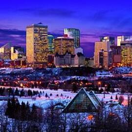 Edmonton Winter Skyline by Designpics
