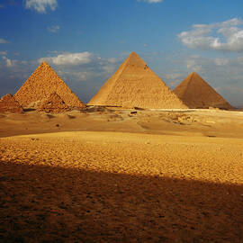 Egyptian Pyramids In Giza by Johanna Huber