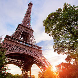 Eiffel Tower At Sunset, Paris by Sylvain Sonnet