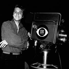 Elvis Poses By Television Camera by Cbs Photo Archive