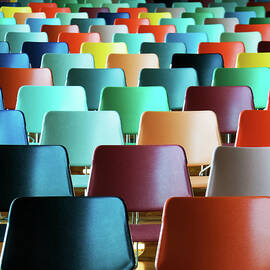 Empty Colorful Chairs by Www.marcodewaal.nl