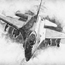 F-16 Fighting Falcon - 04 by AM FineArtPrints