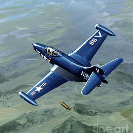 Grumman F9F-2B Panther by Jack Fellows