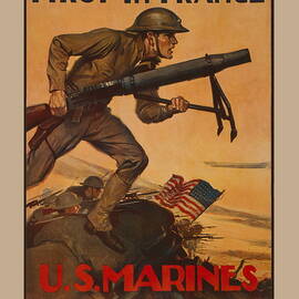First In France U S Marines by Buyenlarge
