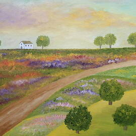 Flowers, Hazels And Oak-trees by Angeles M Pomata