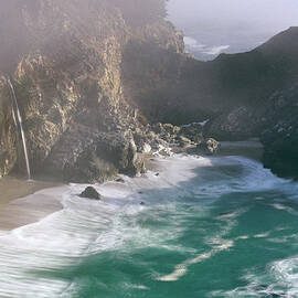 Fog At Mcway Falls, Julia Pfeiffer by Eddie Brady
