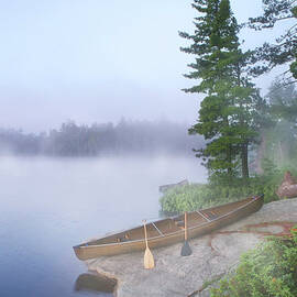 Foggy Morning In Canoe Country by Georgepeters