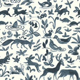 Forest Life Pattern I by Miranda Thomas