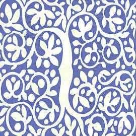 Forest Life Pattern Viii Rich Blue by Miranda Thomas