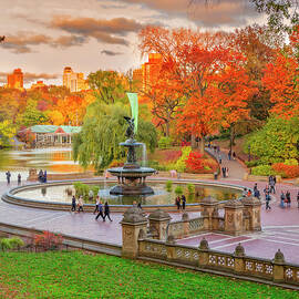 Fountain In Central Park, Nyc by Pietro Canali