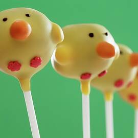 Four Cake Pops chicks In A Line by Kröger & Gross