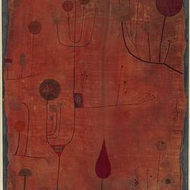 Fruits On Red by Paul Klee