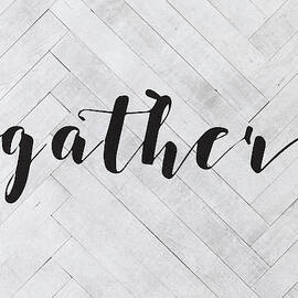 Gather Farmhouse Sign Script Vintage Farm Retro Typography by Design Turnpike