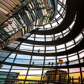 Germany, Berlin, Berlin Mitte, Reichstag Parliament Building, Dome By Norman Foster Architect by Antonino Bartuccio