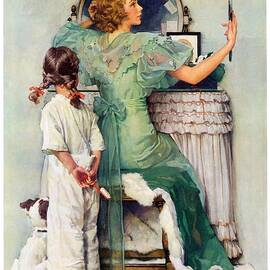 絵画 going.out Going Out Art Print by Norman Rockwell - The Saturday Evening Post
