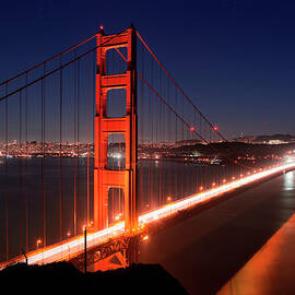 Golden Gate Bridge At Night by Pgiam