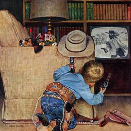Good Guys Wear White Hats by John Falter