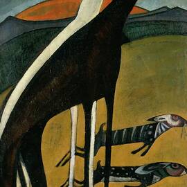 Greyhounds by Amadeo De Souza-cardoso