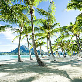 Hammock At Bora Bora, Tahiti by Yusuke Okada amanaimagesrf